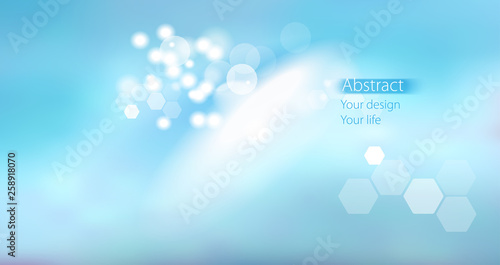 Abstract soft blue background. Blurred pattern and bokeh effects.