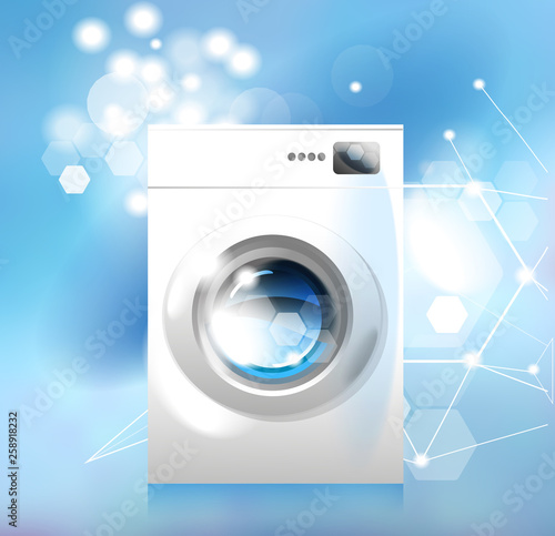 Washer. Modern household appliances.