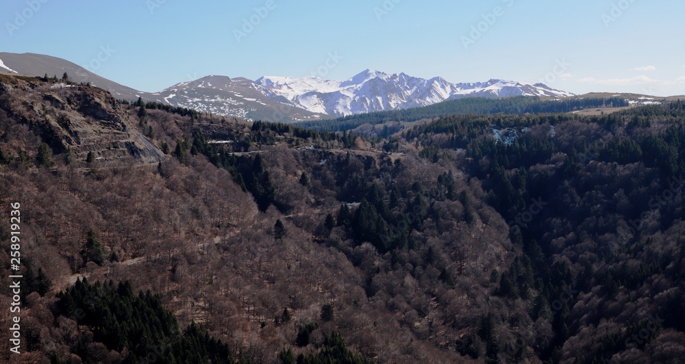 paysage du somment de la roche Sanadoire, Auvergne