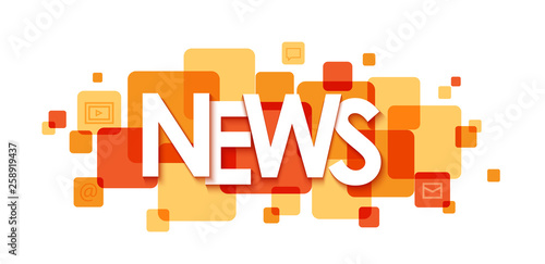 NEWS colorful typography banner
