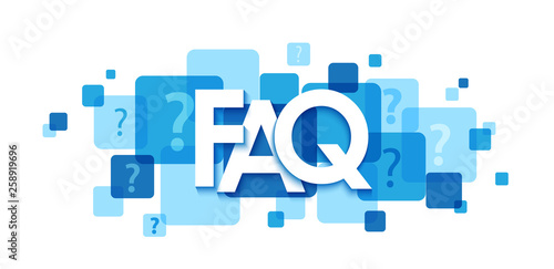 FAQ colorful typography banner photo