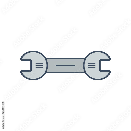 Wrench flat style icon. Repair icon vector eps10.
