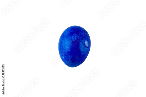 Colorful handmade easter egg isolated on a white background