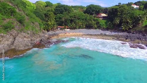 Beautiful view at brazilian beach - Praia do Cachorro - Video by Drone
