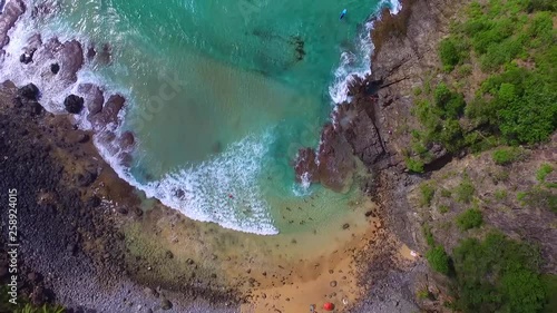 Amazing view of beautiful beach in Brazil - Fernando de Noronha - Video by drone