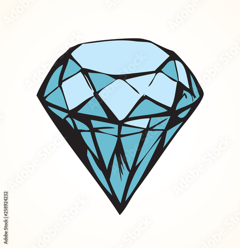 Diamond. Vector sketch