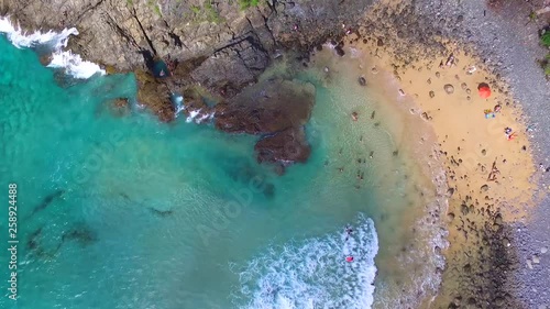 Cachorro Beach - Video of Fernando de Noronha - Beautiful Sea and Waves -  Video by drone