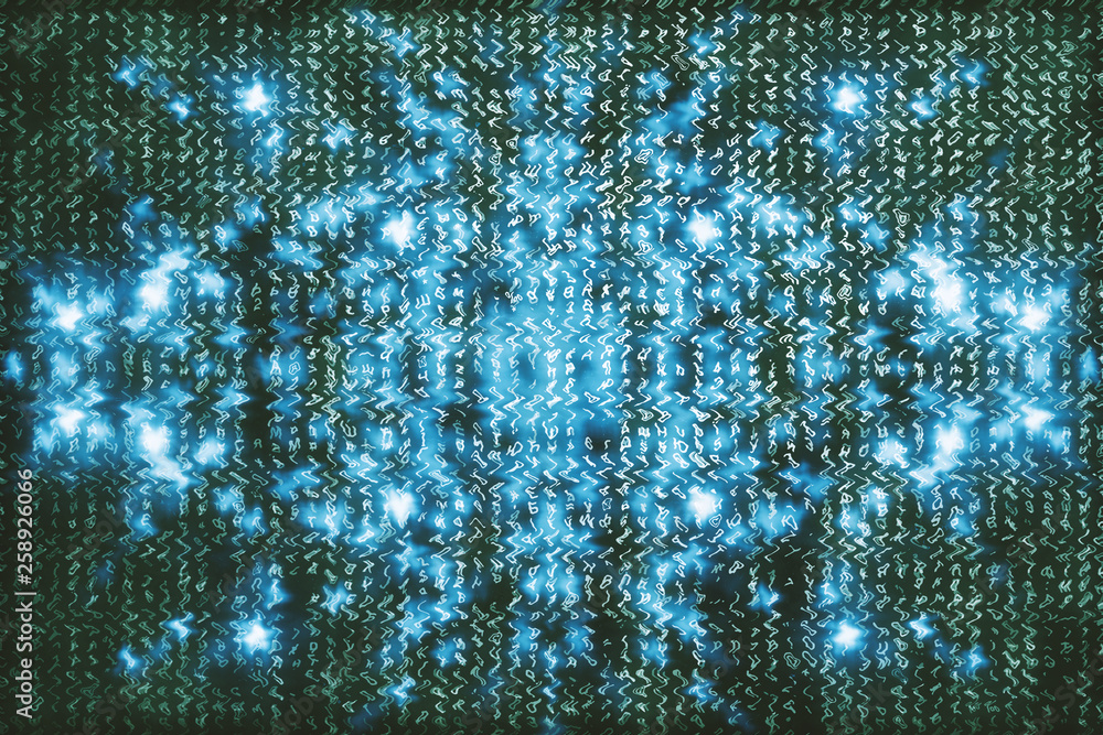Blue matrix digital background. Abstract cyberspace concept. Characters fall down. Matrix from symbols stream. Virtual reality design. Complex algorithm data hacking. Cyan digital sparks. Blue matrix digital background. Abstract cyberspace concept. Characters fall down. Matrix from symbols stream. Virtual reality design. Complex algorithm data hacking. Cyan digital sparks.