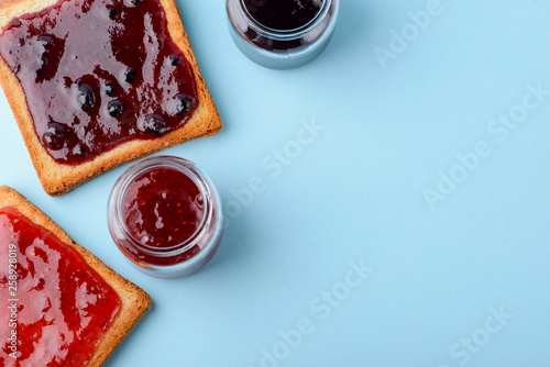 Raspberry and blueberry toast