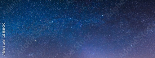 starry sky at night in the steppes of the Rostov region, Russia photo