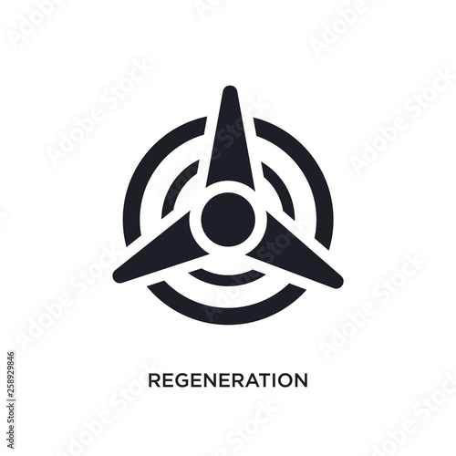 black regeneration isolated vector icon. simple element illustration from sauna concept vector icons. regeneration editable logo symbol design on white background. can be use for web and mobile