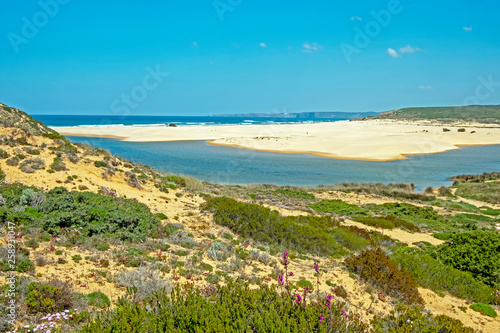 View on Carapateira beach on the westcoast in Portugal