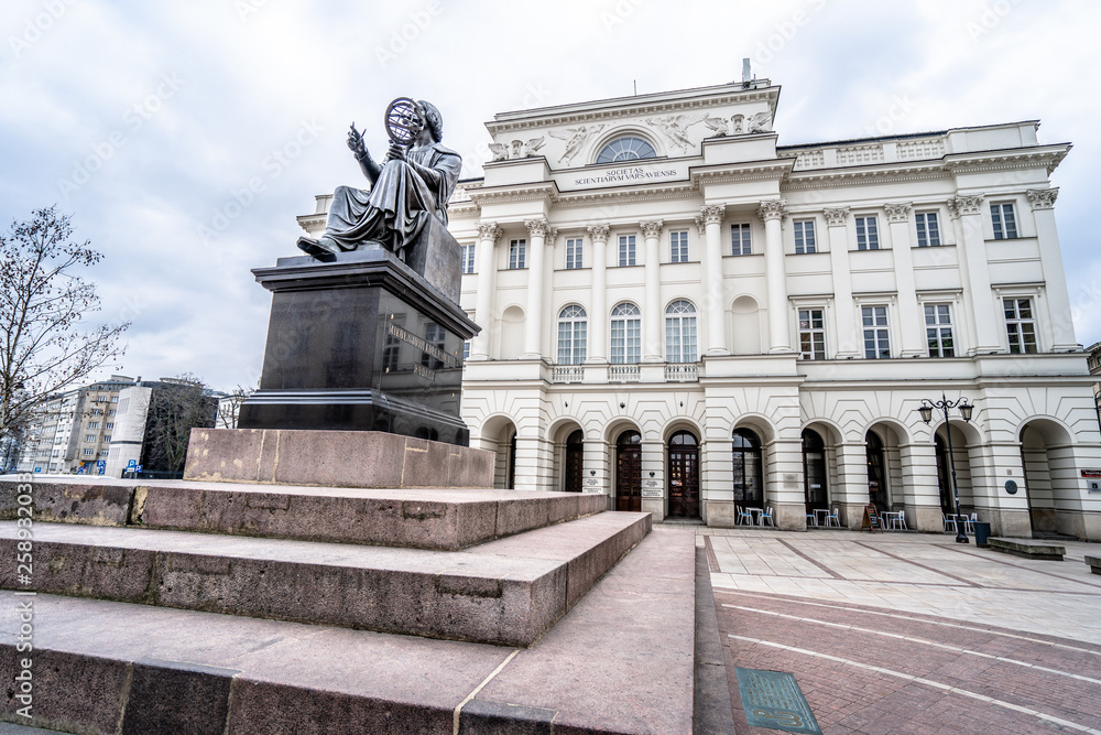 Poland, Warsaw, monument to Copernicus
