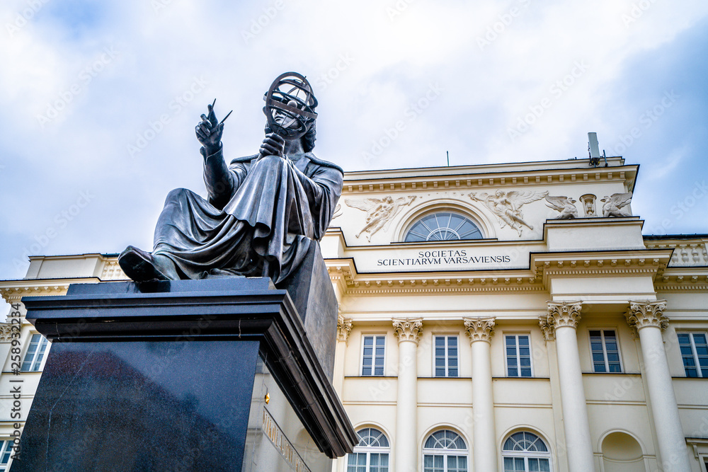 Poland, Warsaw, monument to Copernicus