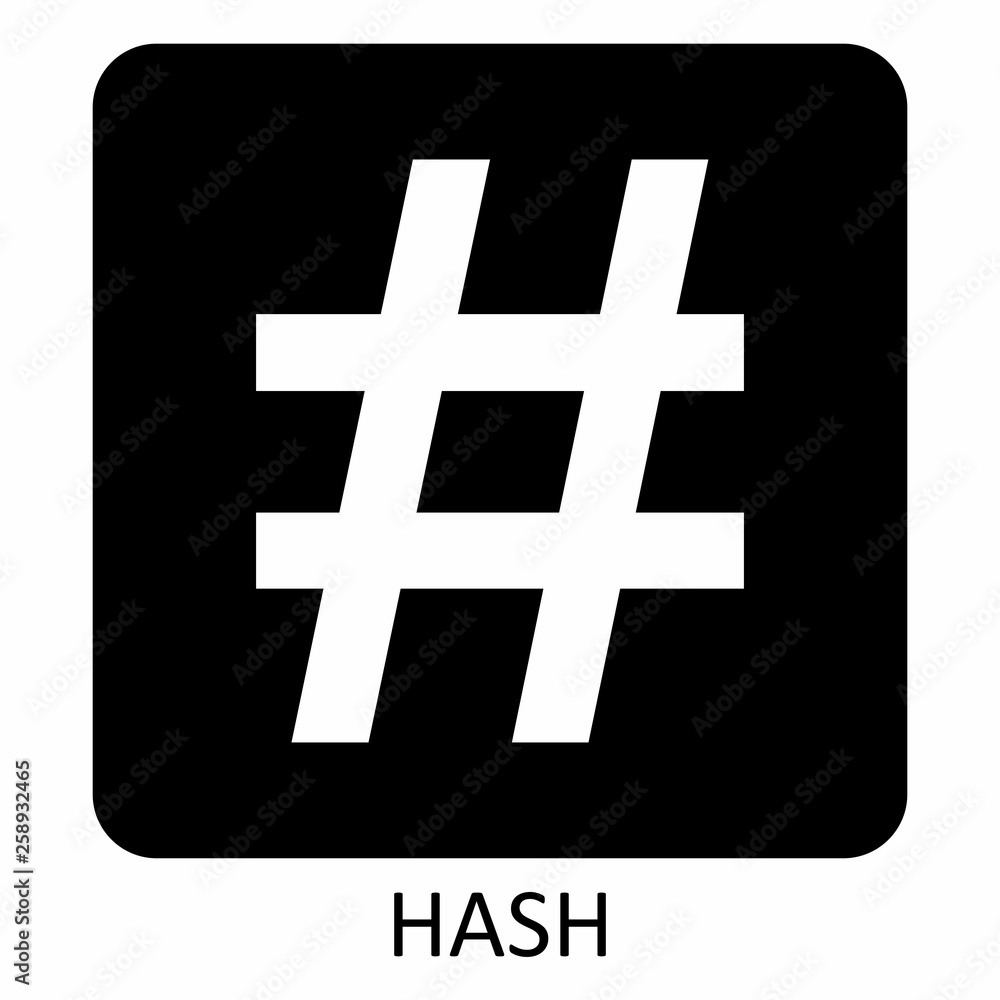 Fototapeta premium Hashtag symbol illustration