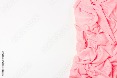 Fototapeta Naklejka Na Ścianę i Meble -  background texture. cotton fabric pink. This Powder Pink cotton Woven gives an aura of a springtime romance.