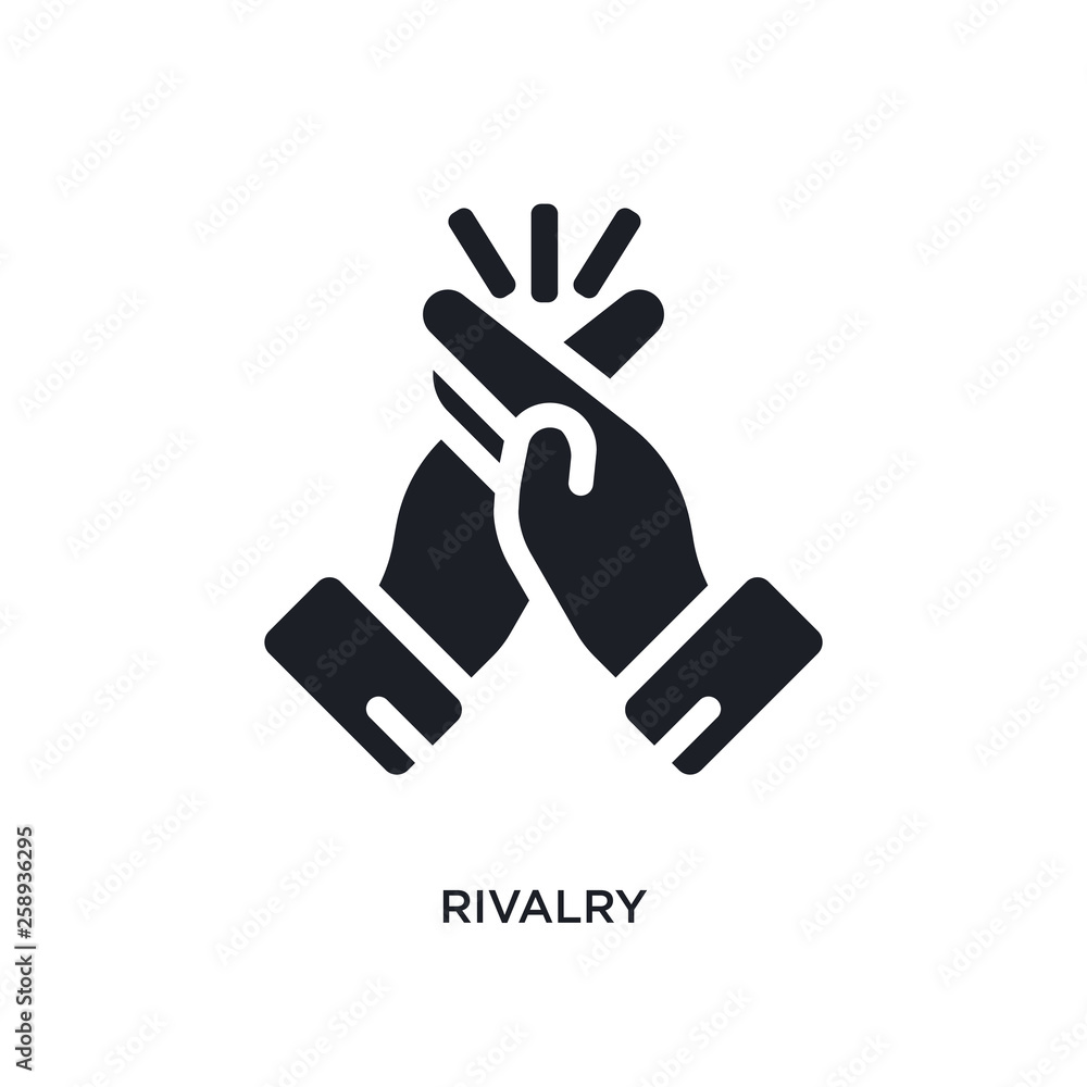 black rivalry isolated vector icon. simple element illustration from startup stategy and concept vector icons. rivalry editable logo symbol design on white background. can be use for web and mobile black rivalry isolated vector icon. simple element illustration from startup stategy and concept vector icons. rivalry editable logo symbol design on white background. can be use for web and mobile