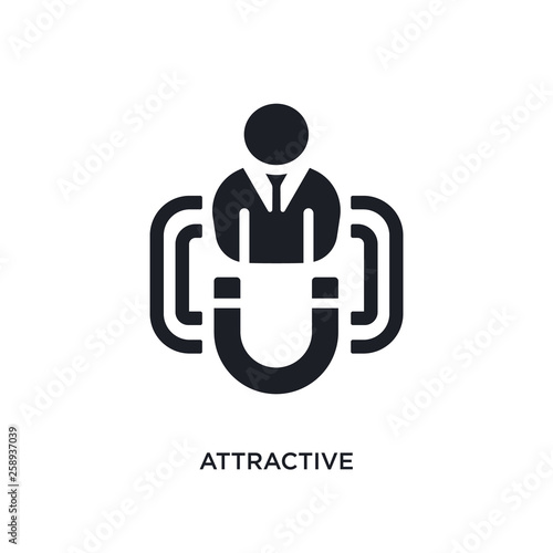 black attractive isolated vector icon. simple element illustration from startup concept vector icons. attractive editable logo symbol design on white background. can be use for web and mobile