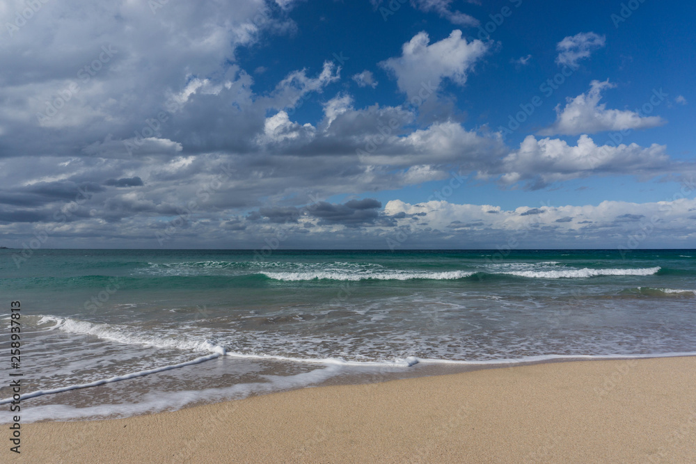 waves in the ocean and blue sky waves in the ocean and blue sky