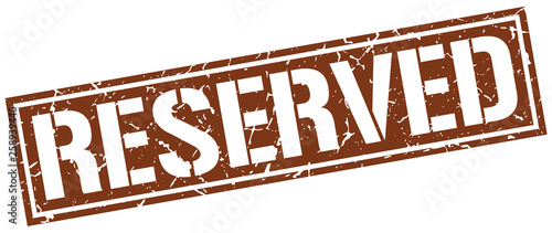 reserved square grunge stamp