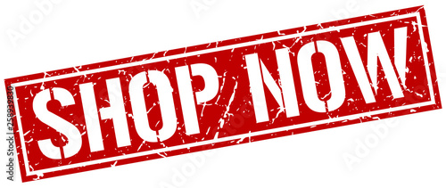 shop now square grunge stamp