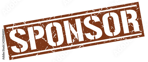 sponsor square grunge stamp