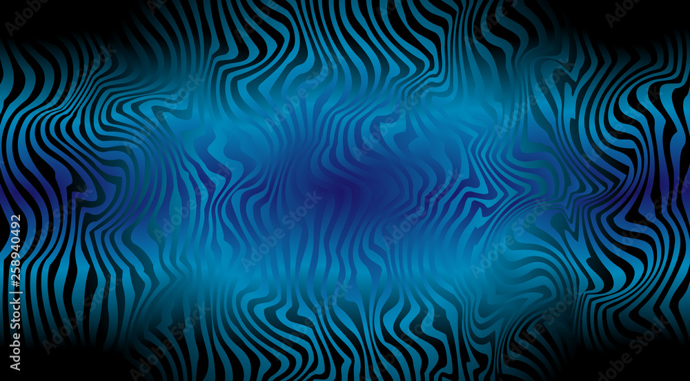 Abstract pattern of wavy lines with a beautiful gradient