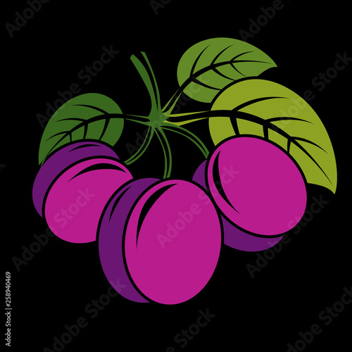 Three purple simple vector ...