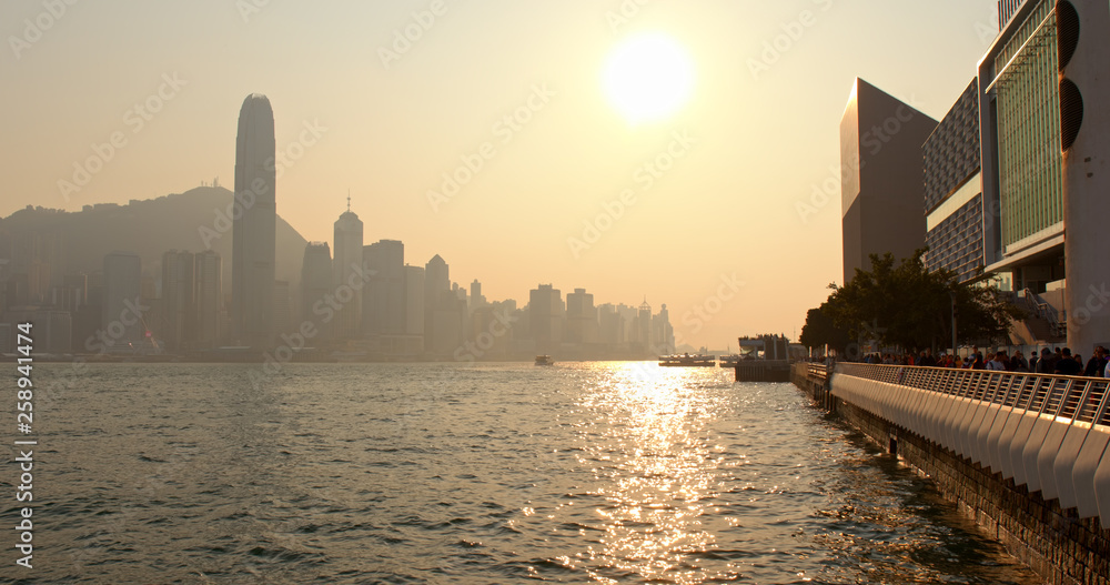Fototapeta premium Hong Kong harbor front