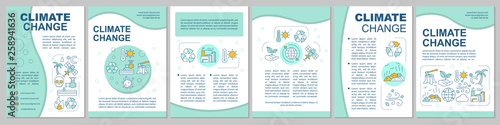 Climate change brochure template layout