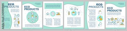 Eco products brochure template layout
