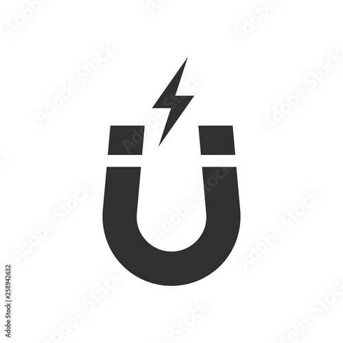 Magnet icon isolated on white background. Vector illustration.