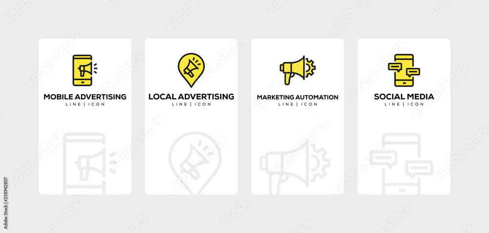 MARKETING LINE ICON SET MARKETING LINE ICON SET