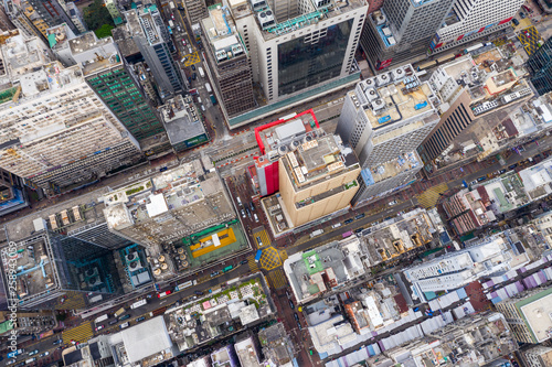 Top view of Hong Kong building © leungchopan