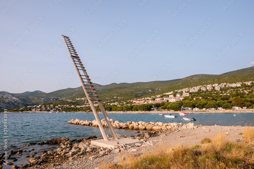 Fishing platform, named tunera in Croatia Fishing platform, named tunera in Croatia
