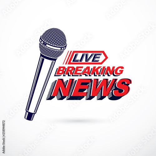 Hot news conceptual logo co...