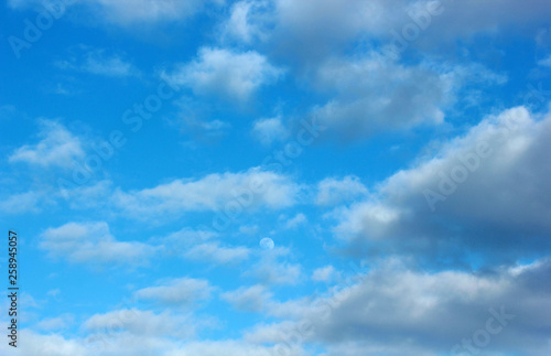 cloudy sky and moon