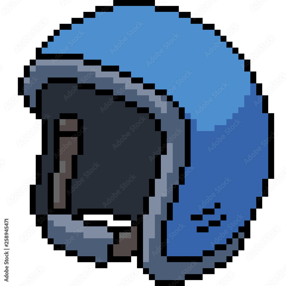 Obraz premium vector pixel art safety helmet