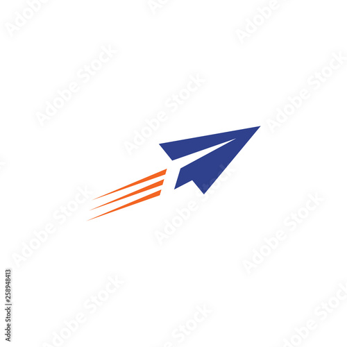 Travel logo with plane icon illustraiton