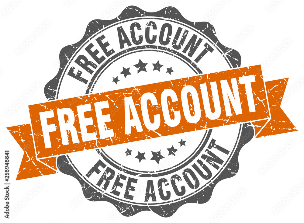 Obraz premium free account stamp. sign. seal