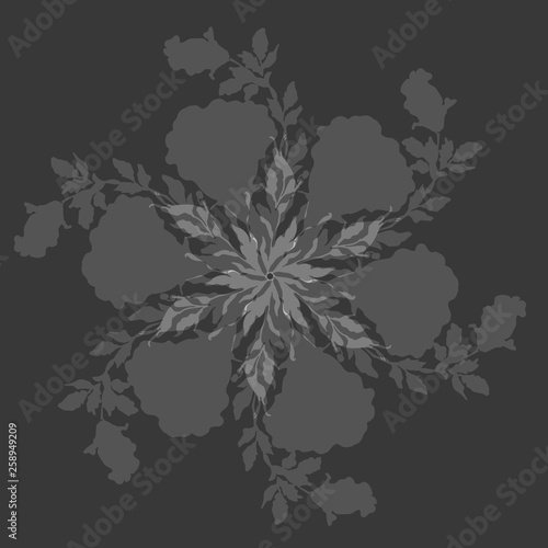 Beautiful pattern. The imprint of a flower. Vector illustration.