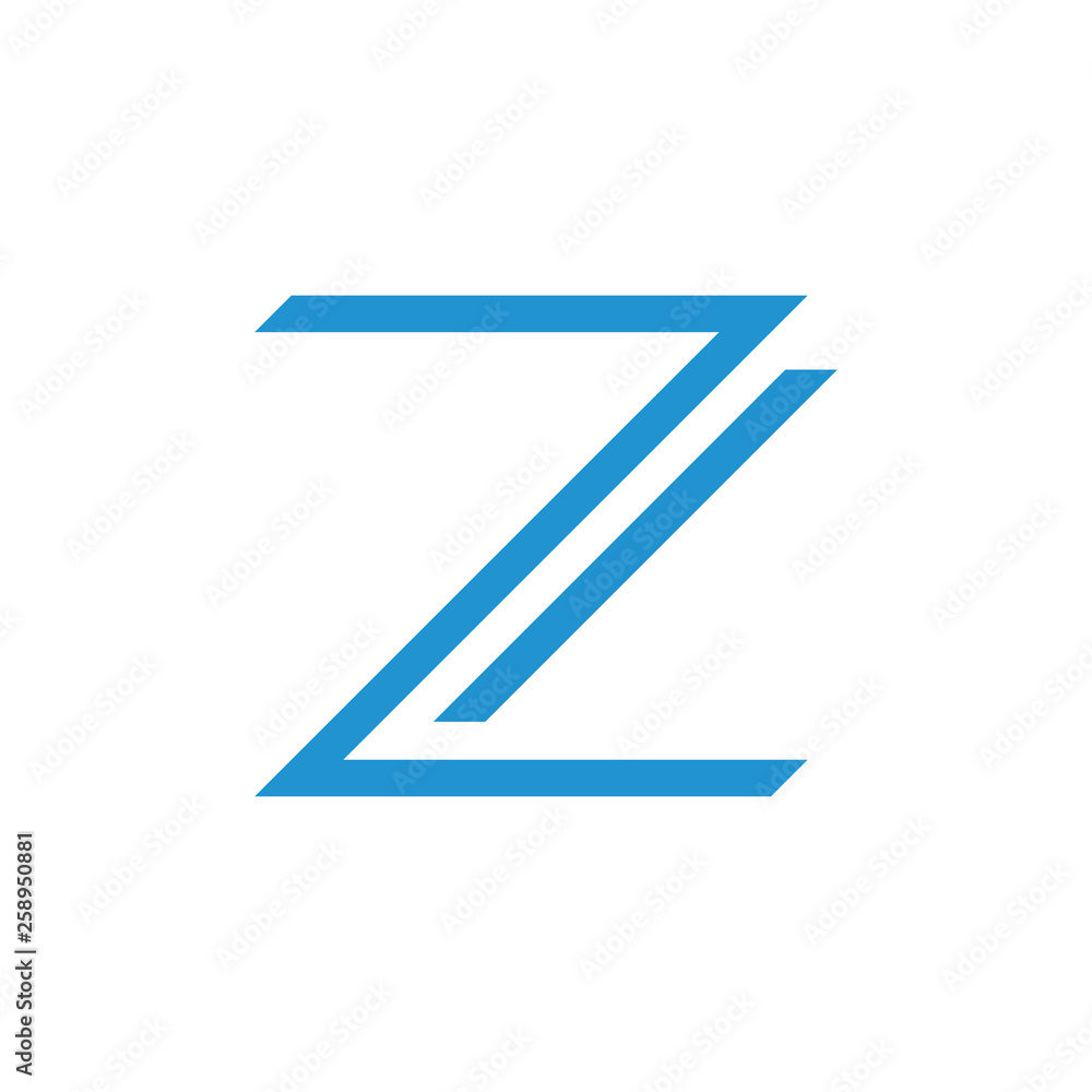 letters z simple geometric thin line logo vector letters z simple geometric thin line logo vector