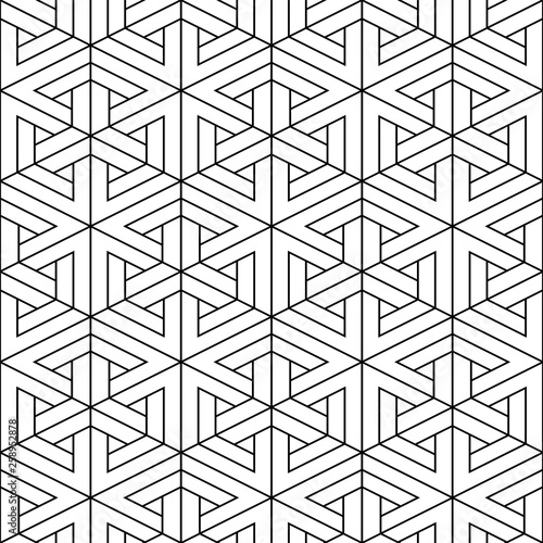 Vector seamless geometric pattern - decorative design. Abstract creative background. Linear volumetric texture