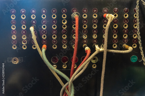 Old telephone switcher used in power stations to carry out communications - Concept of the passage of time and progress of technology