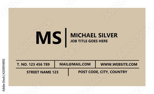 Minimalistic business card template set vector