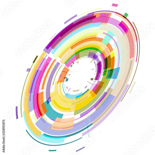 Multicolored 3D iimage of circle  