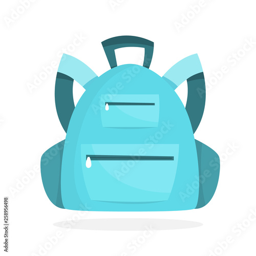 Blue backpack icon