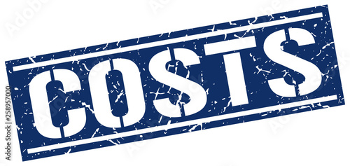 costs square grunge stamp