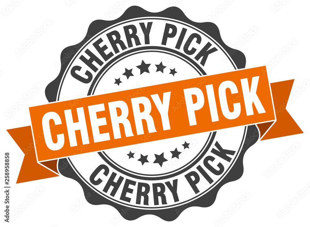 Obraz premium cherry pick stamp. sign. seal