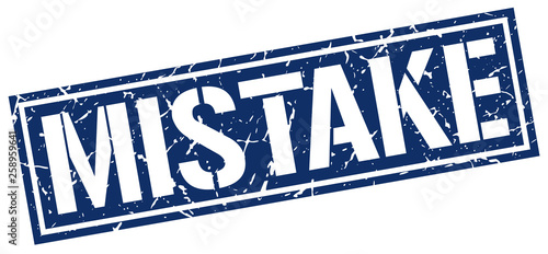 mistake square grunge stamp